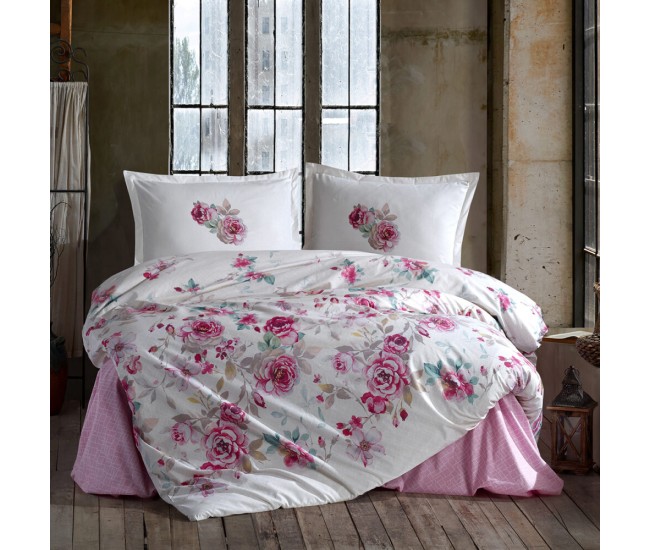 Lenjerie de pat ranforce clasy king size (oliva)